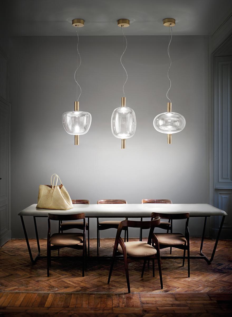 RIFLESSO SP 3 LED direct light glass pendant lamp