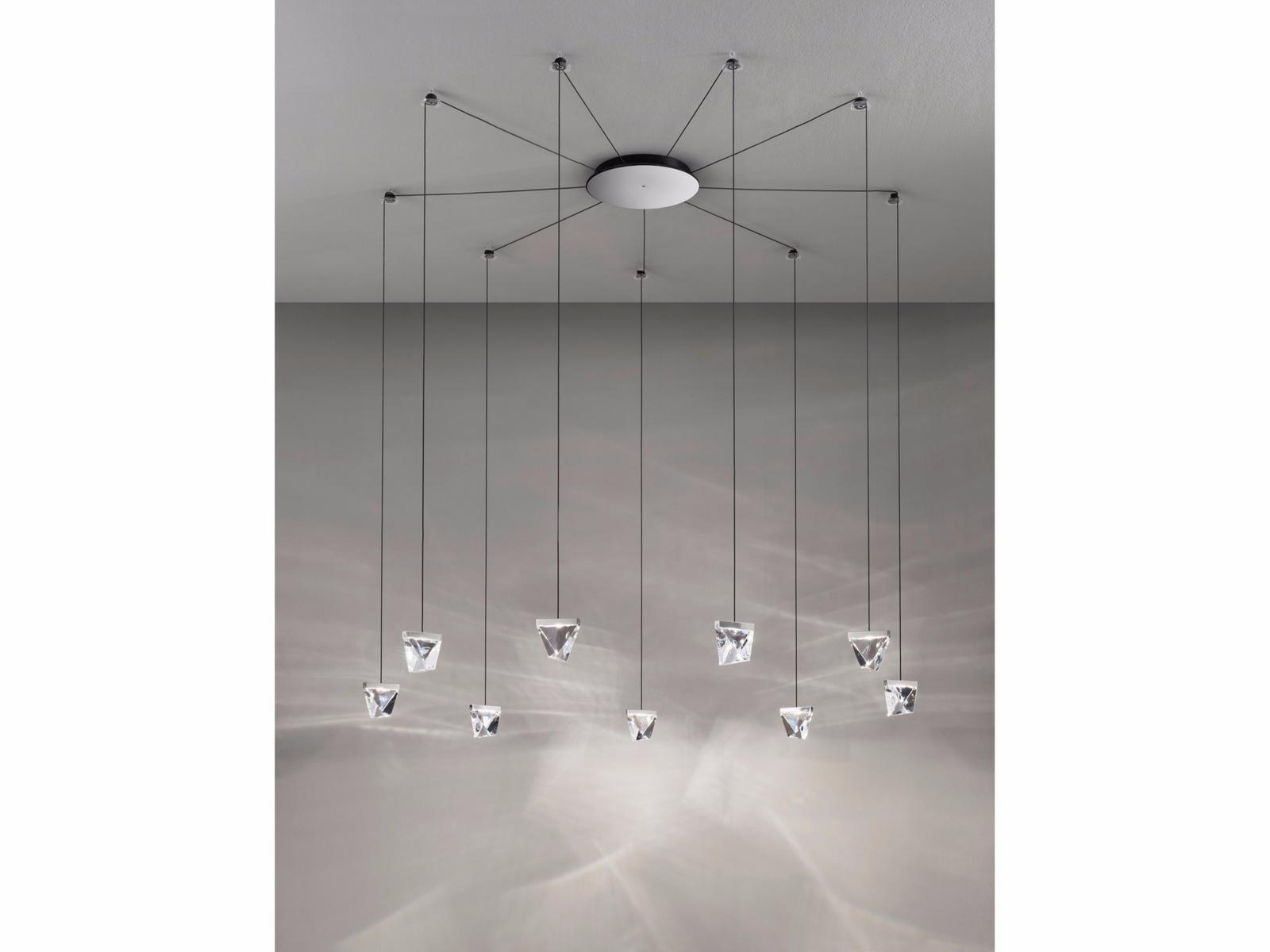 TRIPLA 9 SPOTS LED crystal pendant lamp