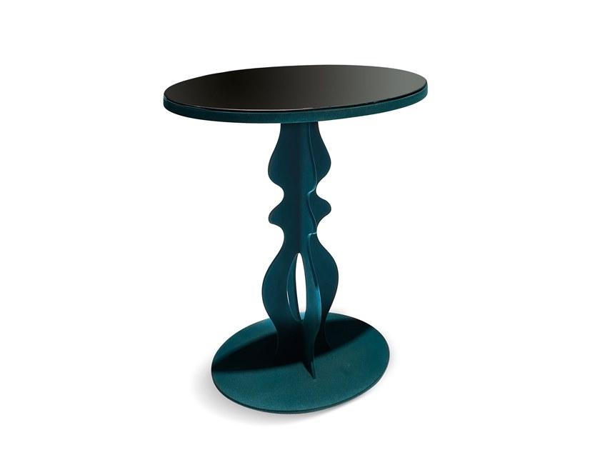JASPER Oval mirrored glass coffee table