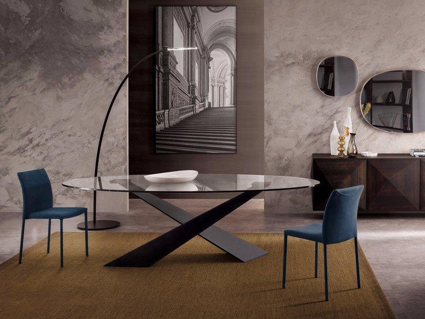 LIVING - GRAPHITE &AMP; CRYSTAL Oval crystal table