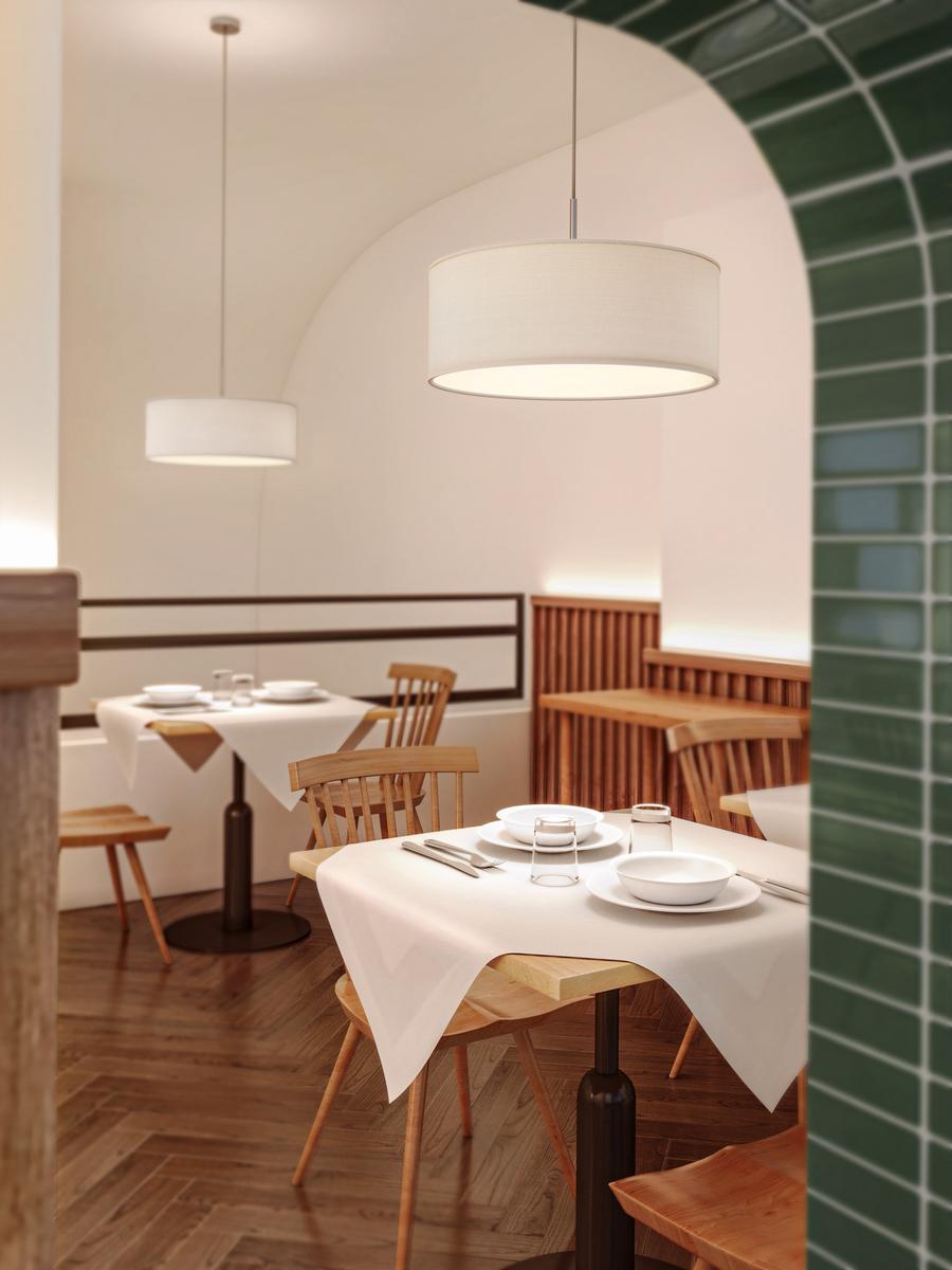 CAMBRIA LED fabric pendant lamp