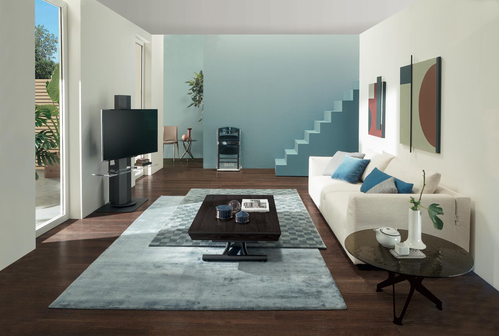 DNA S Marble-effect ceramic coffee table