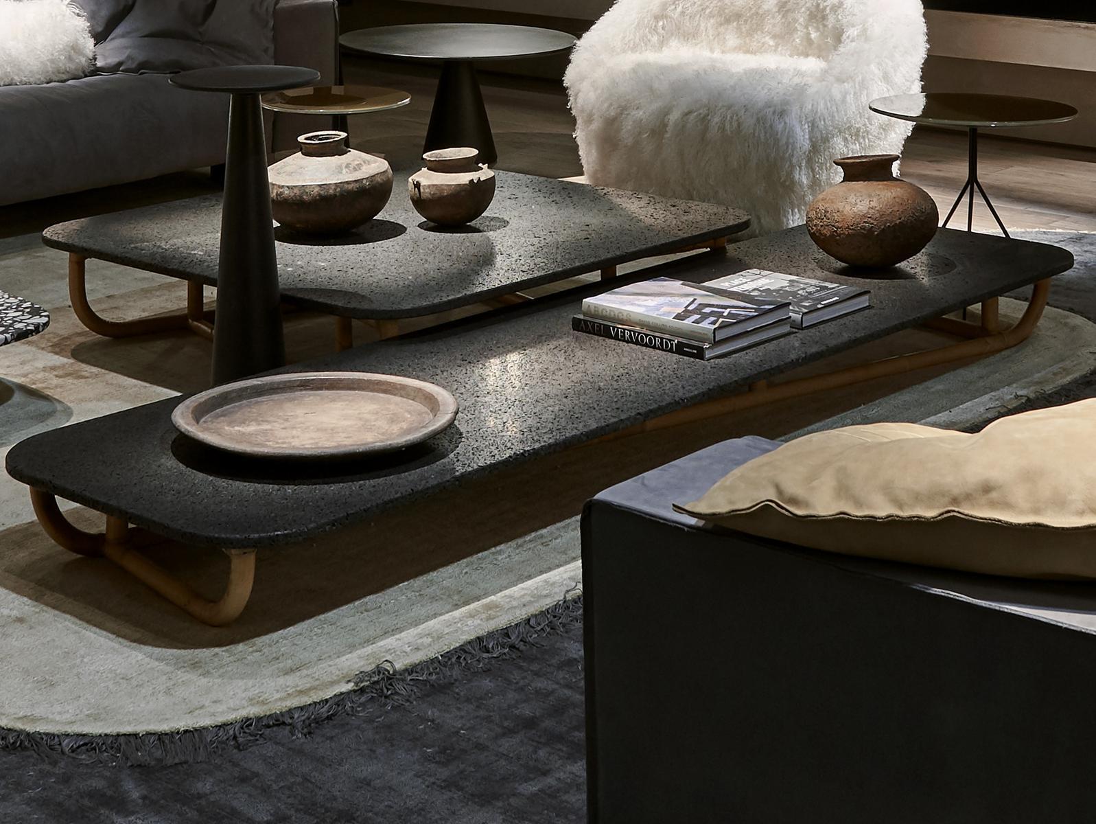 MALACCA Low rectangular coffee table for living room