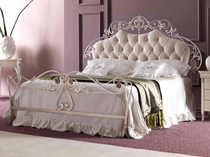 OLIMPIA Double bed with upholstered headboard