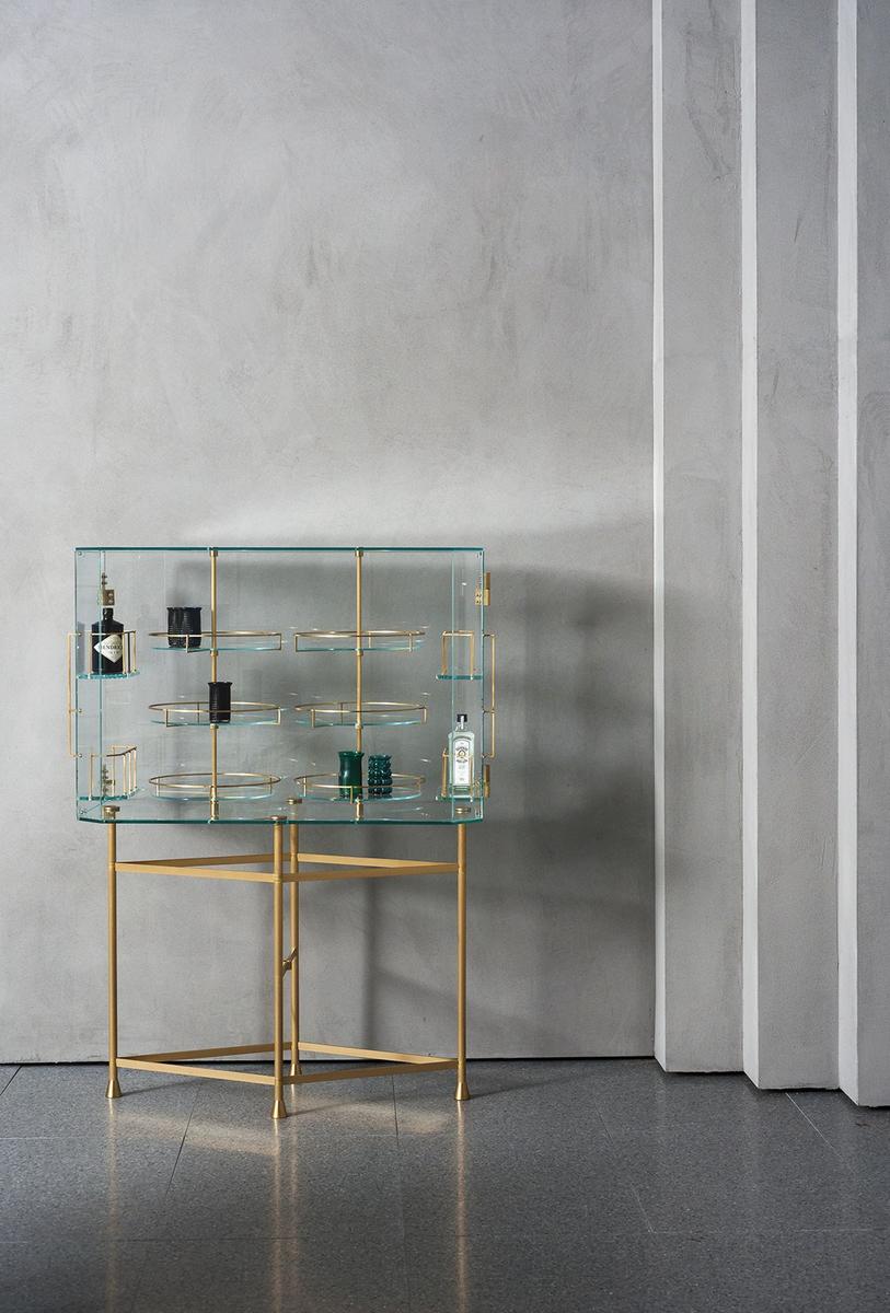 FLOAT Glass bar cabinet