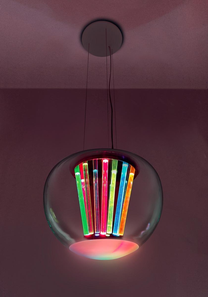 SPECTRAL LIGHT LED direct light blown glass pendant lamp