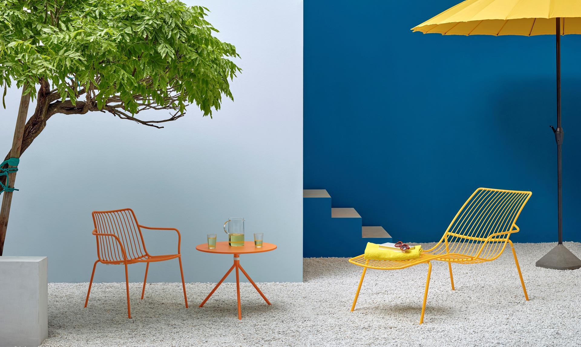 NOLITA 5453T Folding round steel garden table