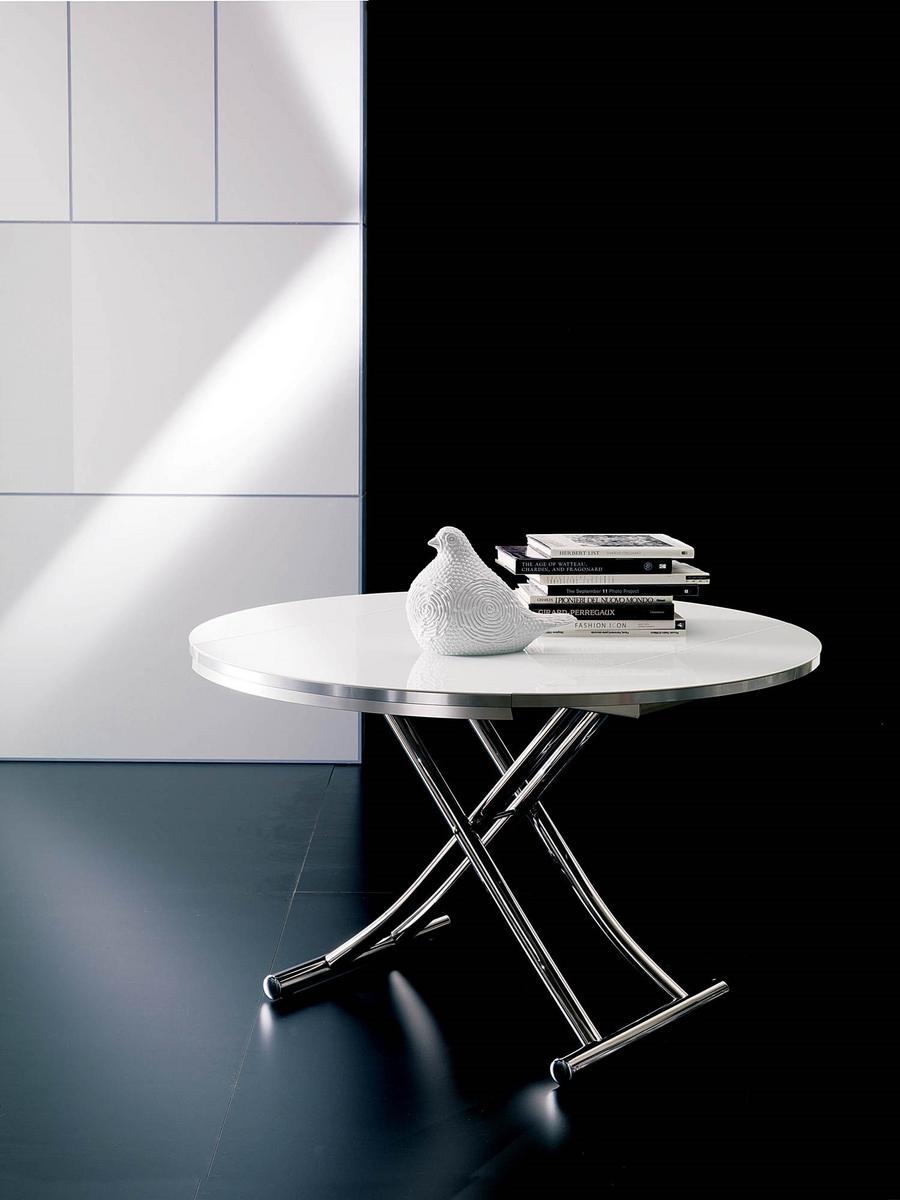 GLOBE CR Height-adjustable crystal coffee table