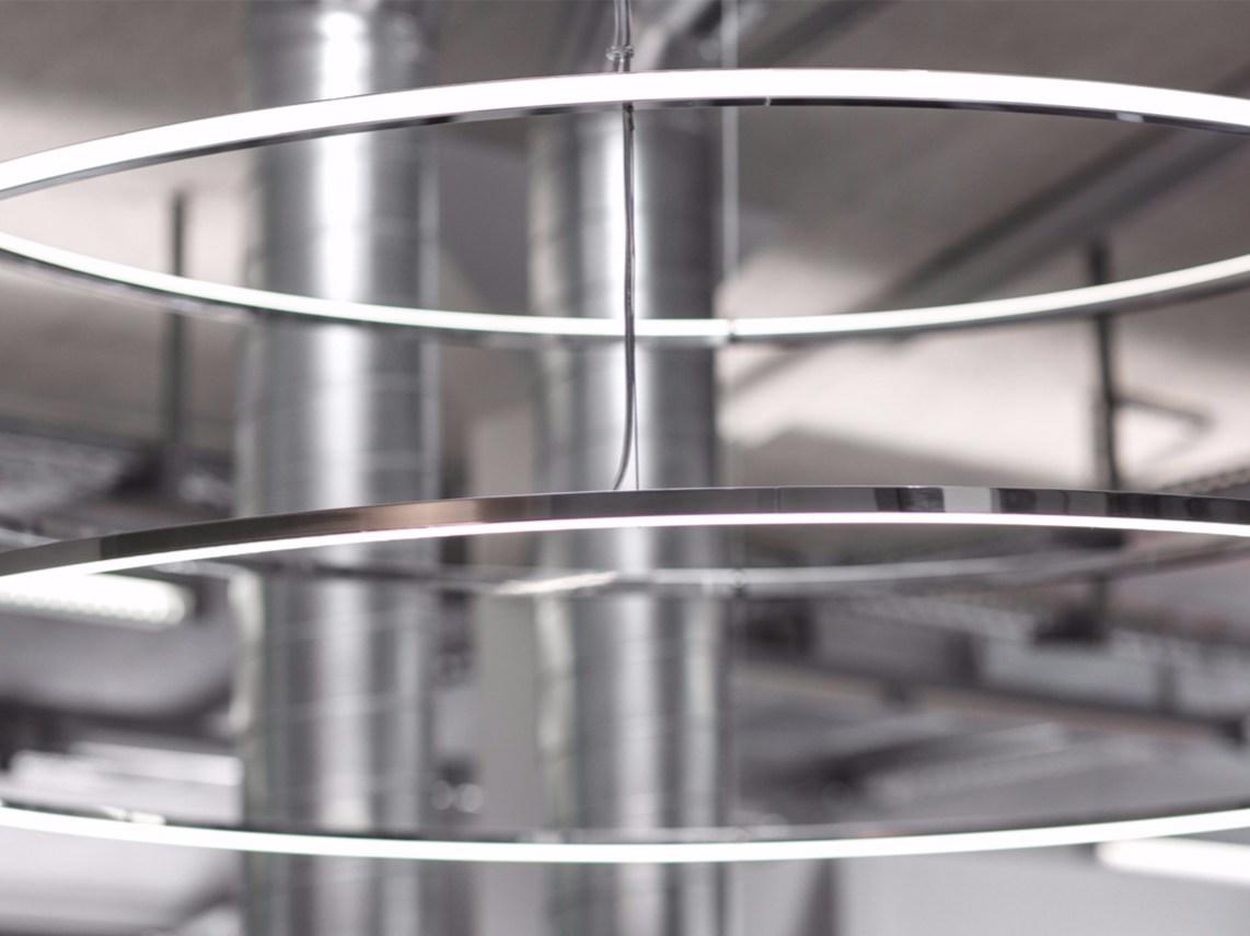 INSIEME LED aluminium pendant lamp with dimmer