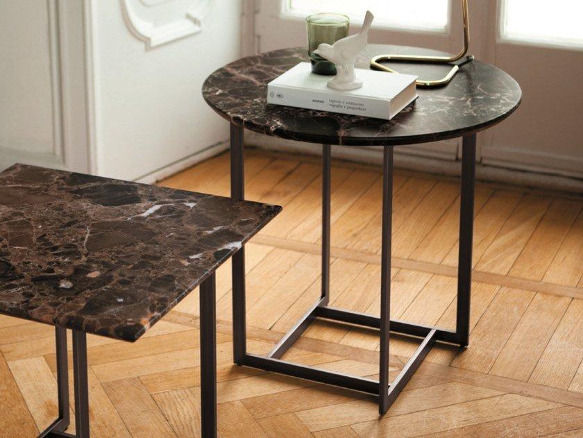 LONDRA 3 Round marble coffee table