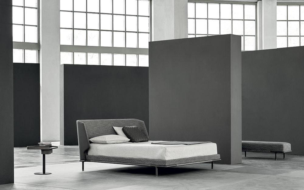 ALFRED Double bed with upholstered headboard