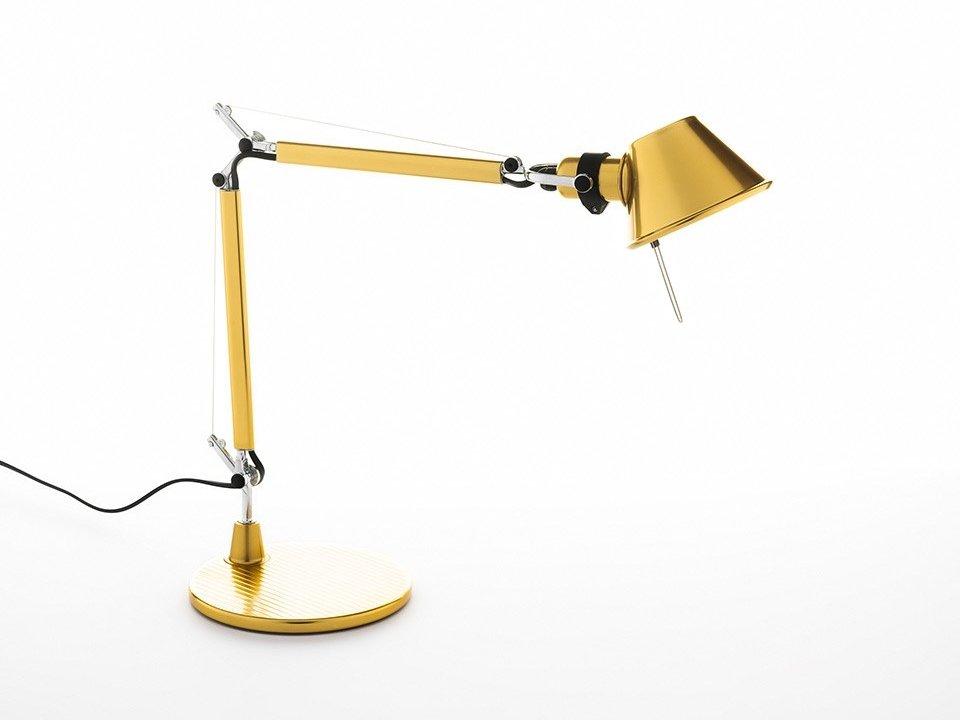 TOLOMEO MICRO GOLD Direct light aluminium desk lamp