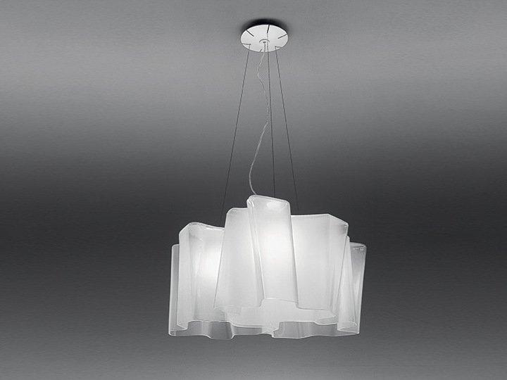 LOGICO 3X120° Blown glass pendant lamp