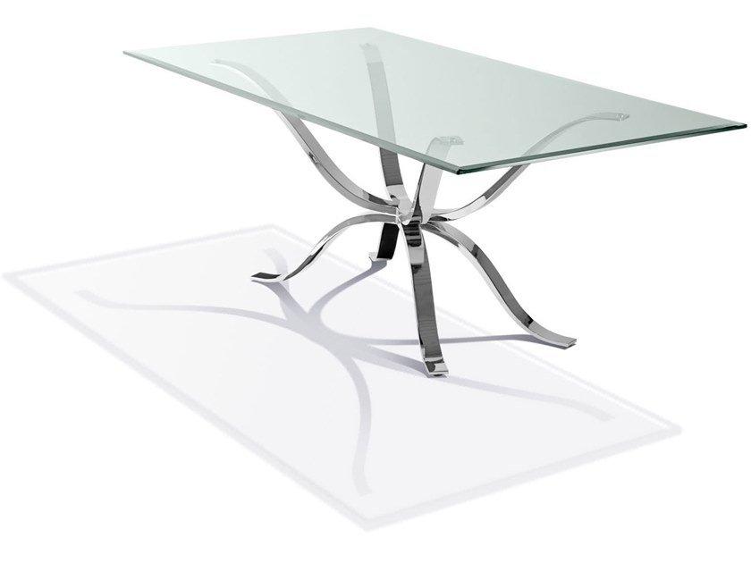 ATLANTE Rectangular glass table