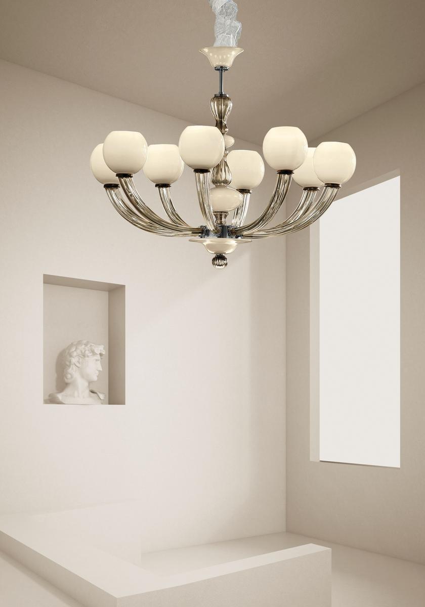 GRITTI Blown glass chandelier