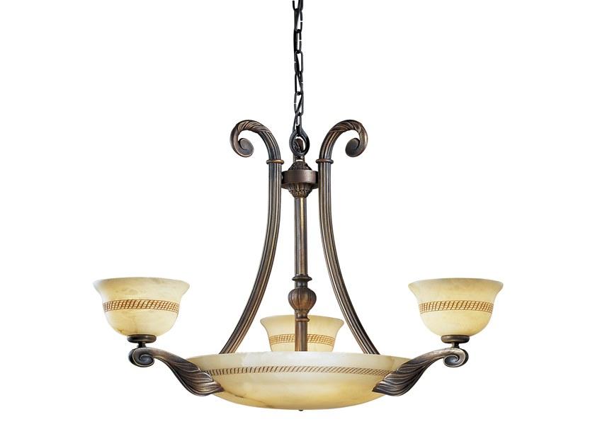 VIVIENNE 2500/3+6 Rust chandelier with alabaster