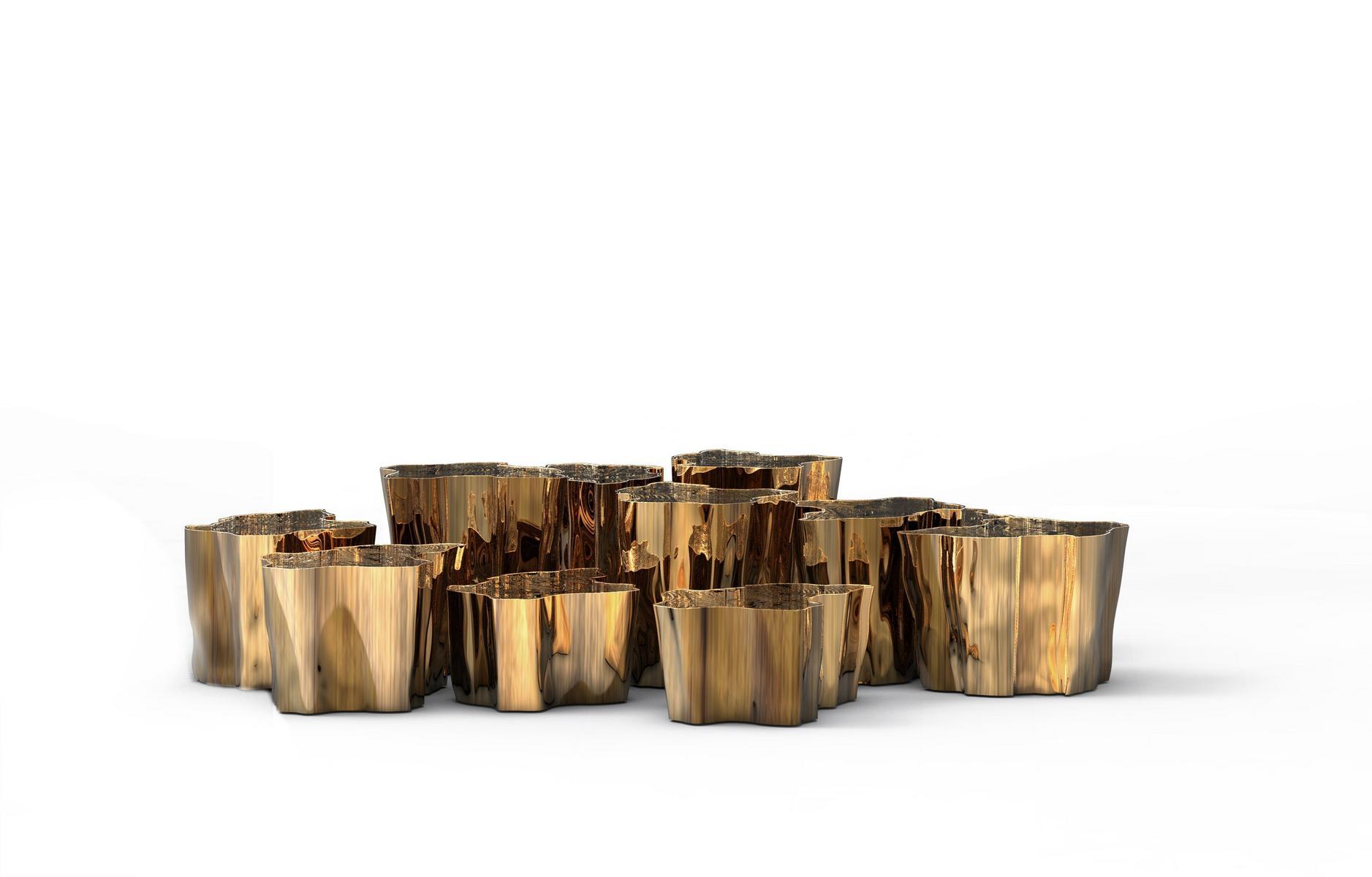 EDEN SERIES Brass coffee table for living room
