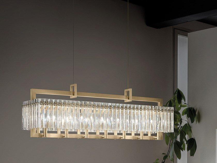 CREK S14 Suspension lamp in metal and glass