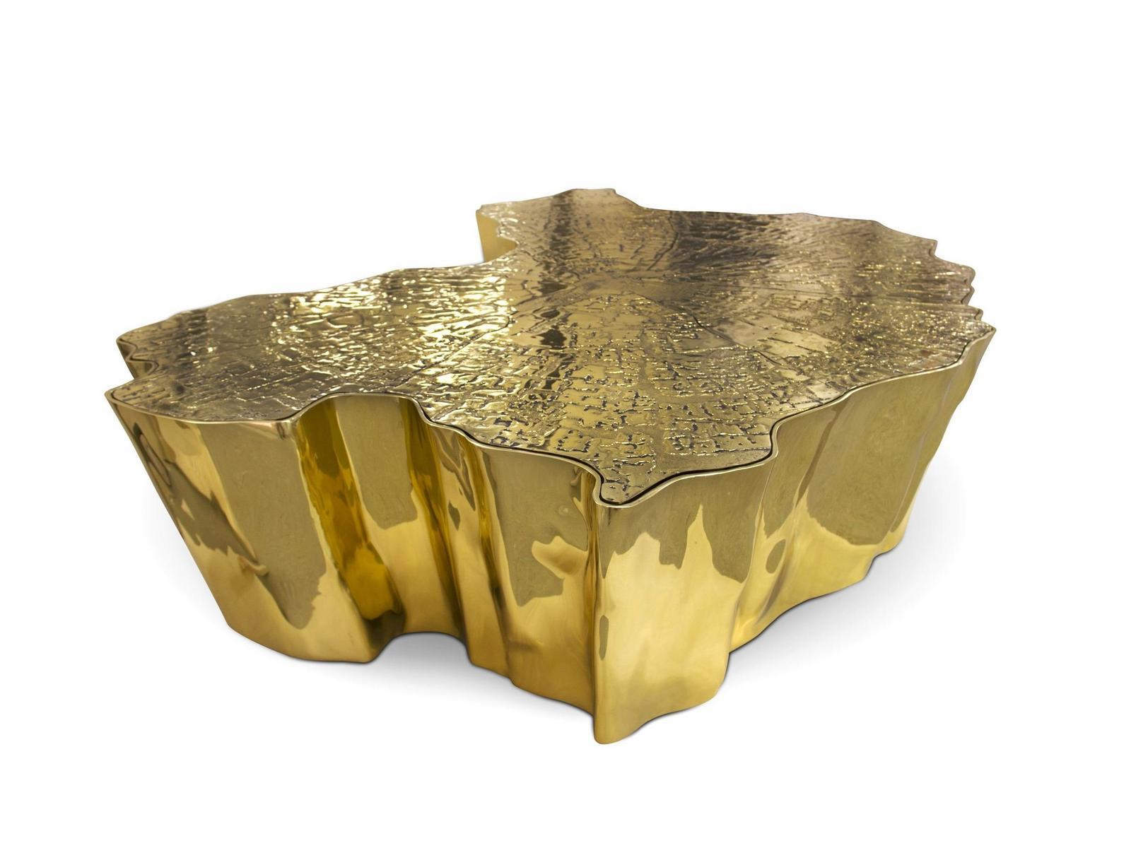 EDEN Low aluminium coffee table for living room