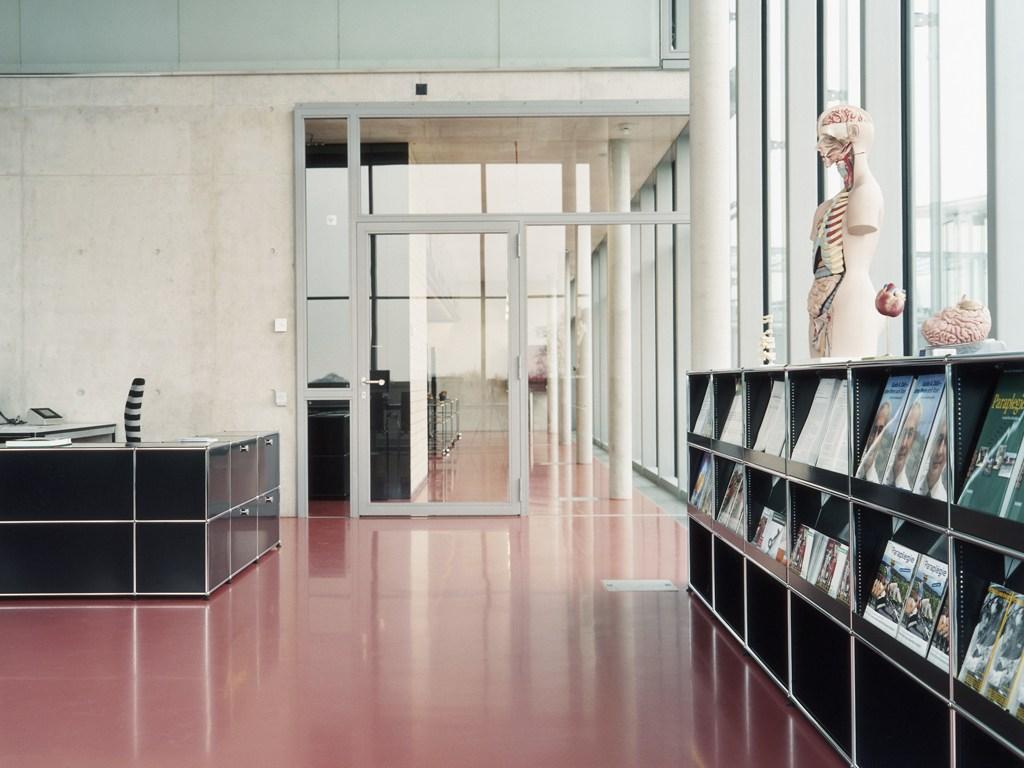 HALLER CREDENZA AS OFFICE STORAGE Low modular metal office storage unit