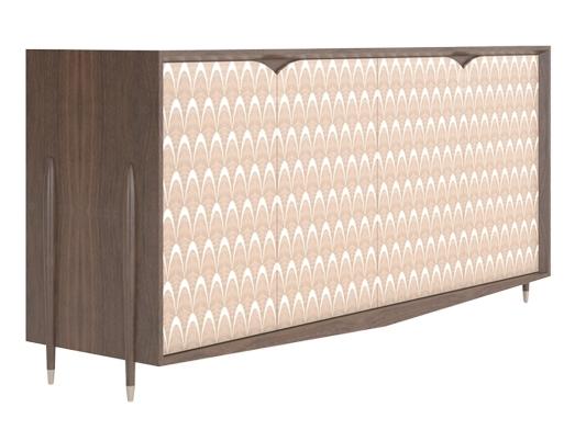 PEACOCK Wood veneer sideboard with doors