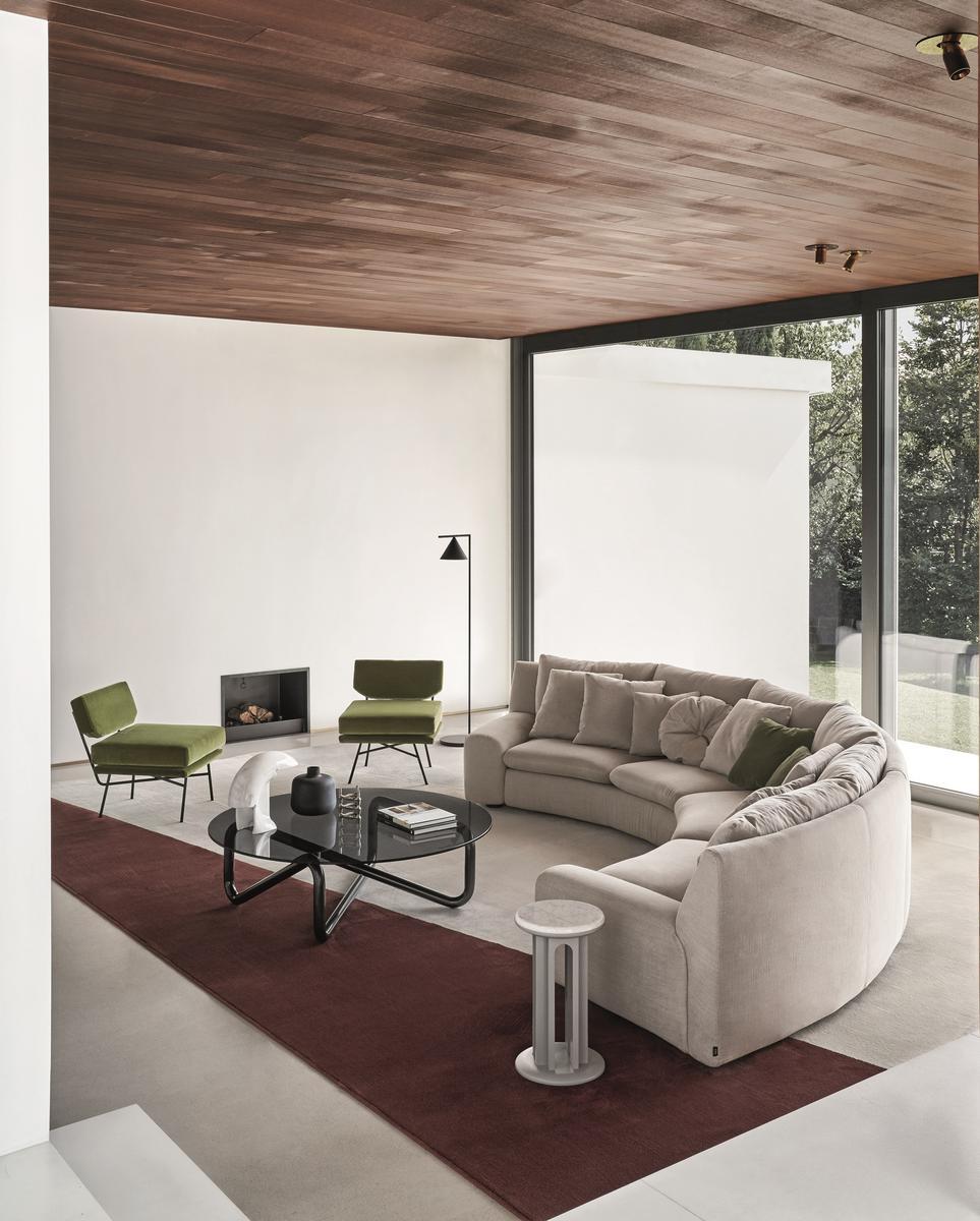 BEN BEN Curved fabric sofa