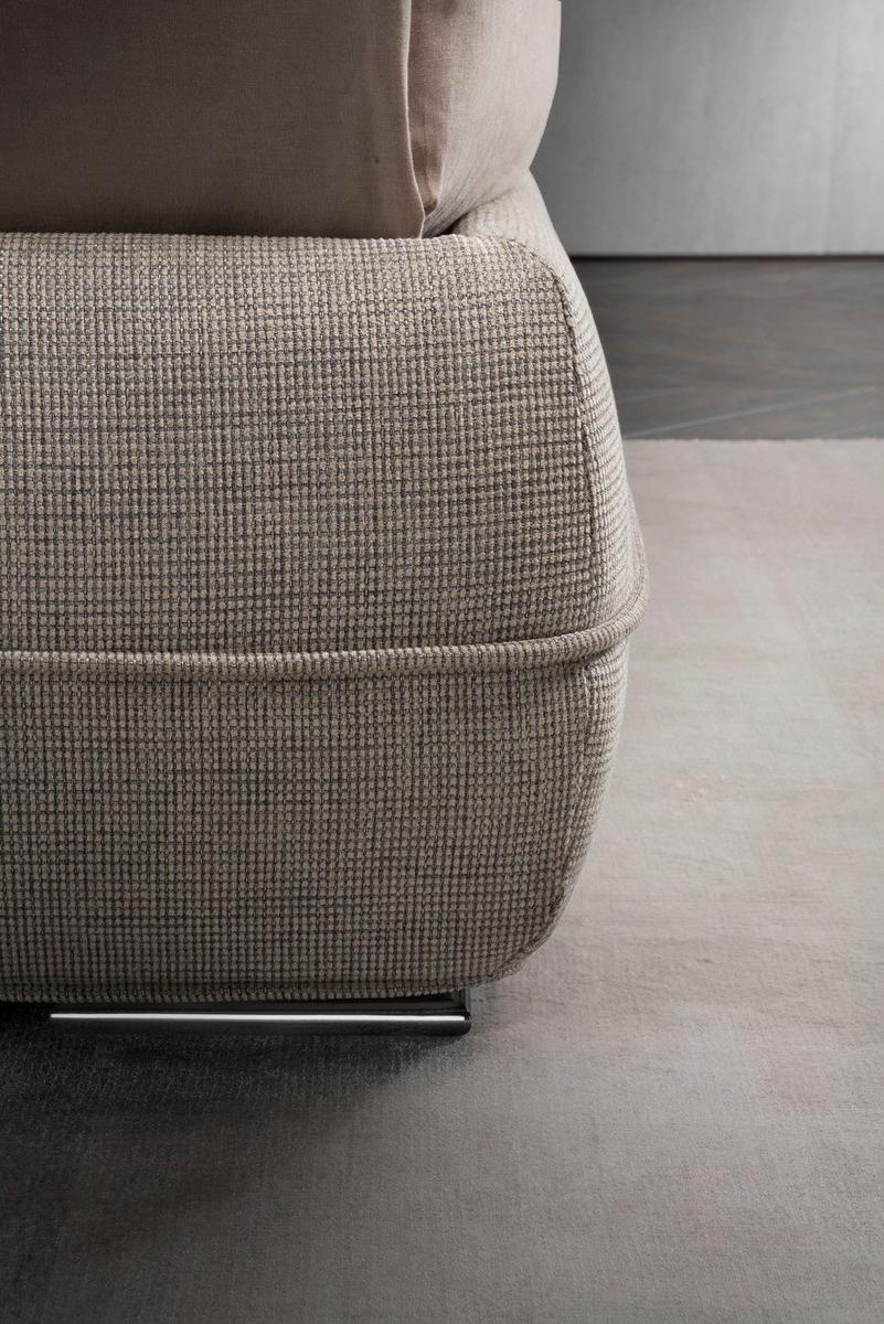 MANDARINE Upholstered fabric double bed