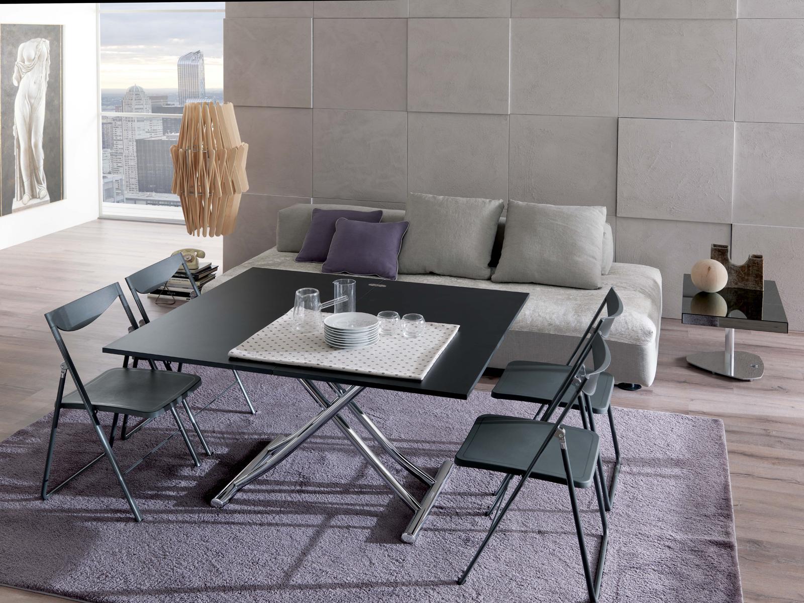 MONDIAL CR Height-adjustable rectangular coffee table
