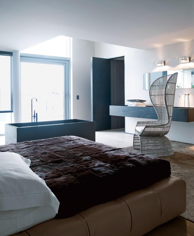 TUFTY BED Fabric storage bed