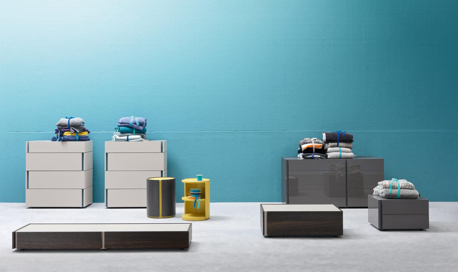 DA-DO SYSTEM Rectangular lacquered chest of drawers with integrated handles