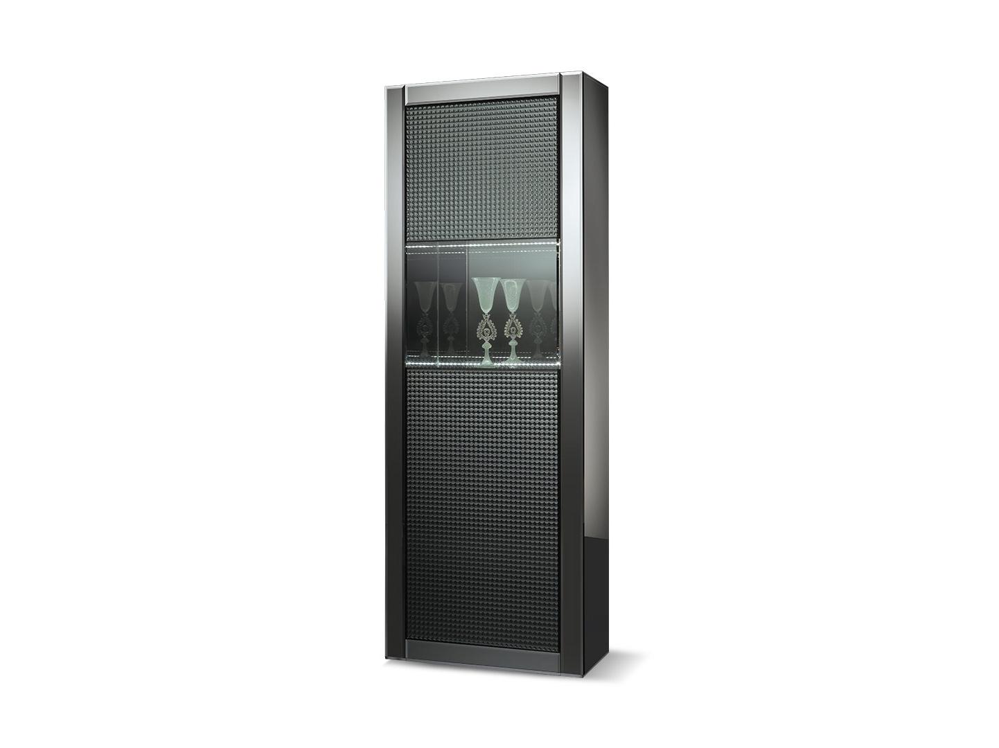 DIAMANTE Glass highboard with integrated lighting