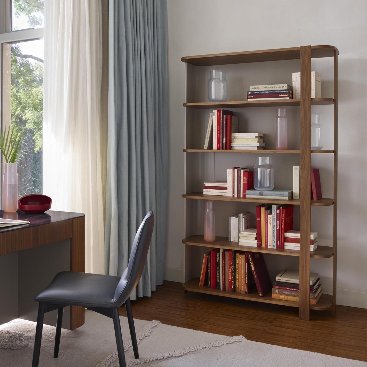 POSTMODERNE Open wood veneer bookcase