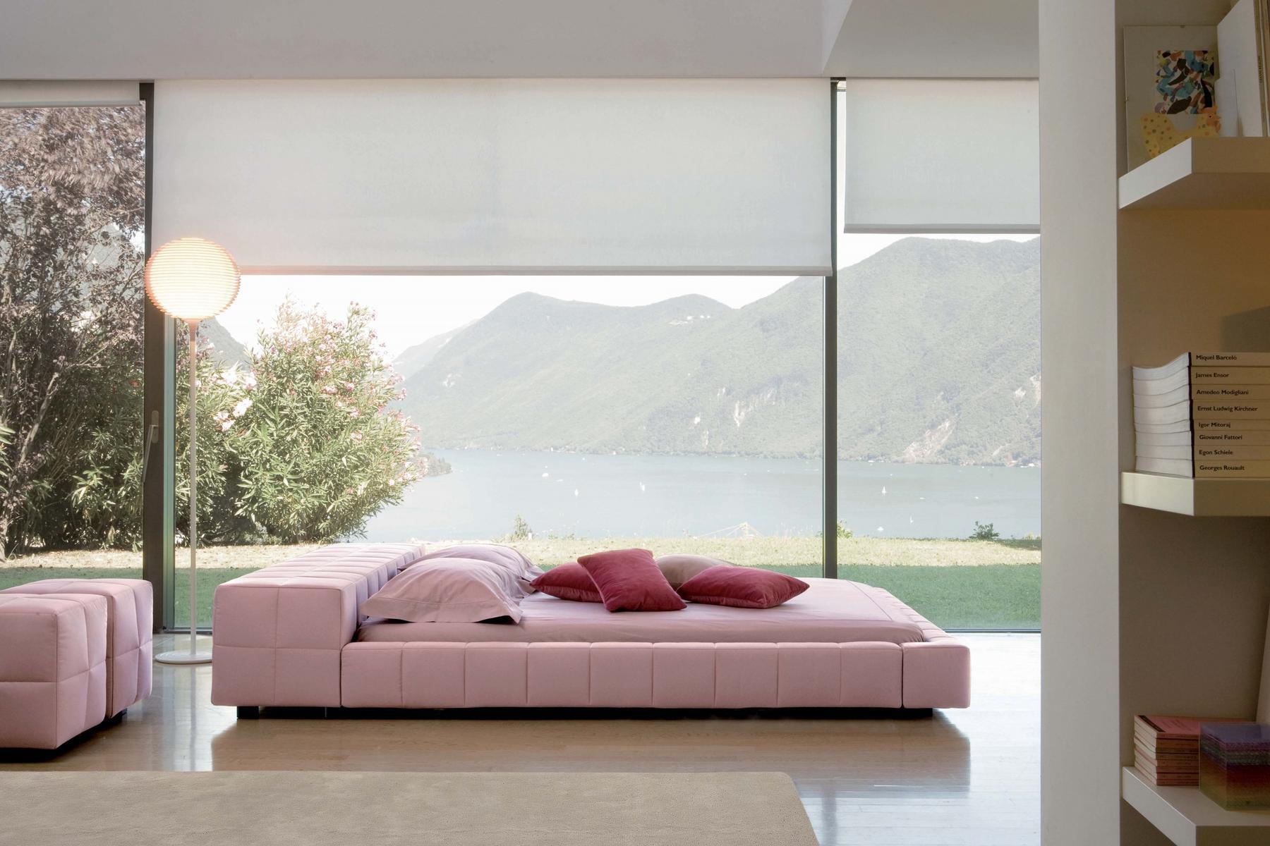 SQUARING Double bed with removable cover