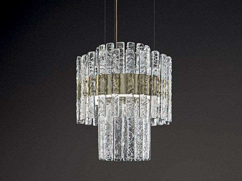 VEGAS S RD 40 DB LED glass pendant lamp with dimmer