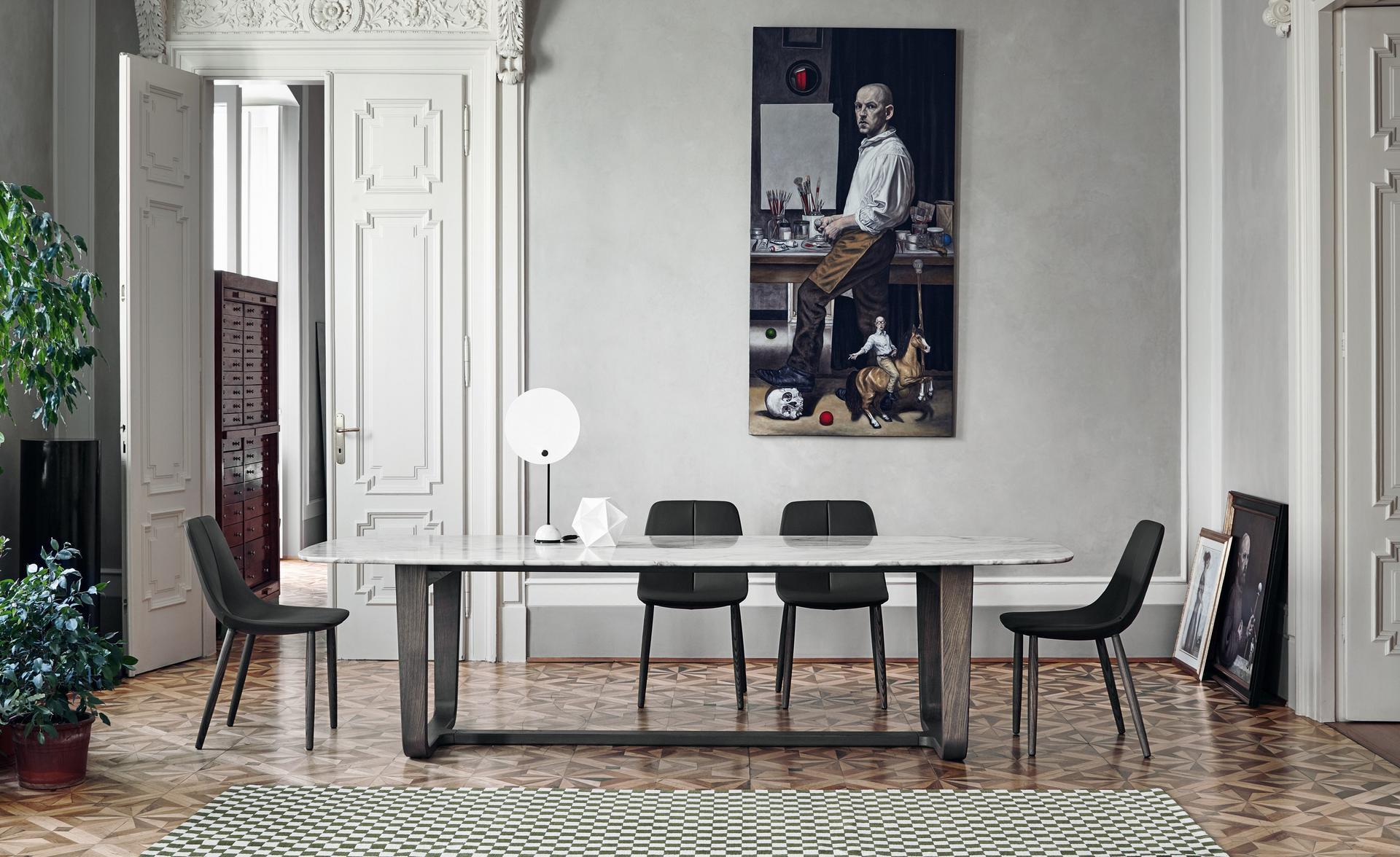 MEDLEY Oval marble living room table