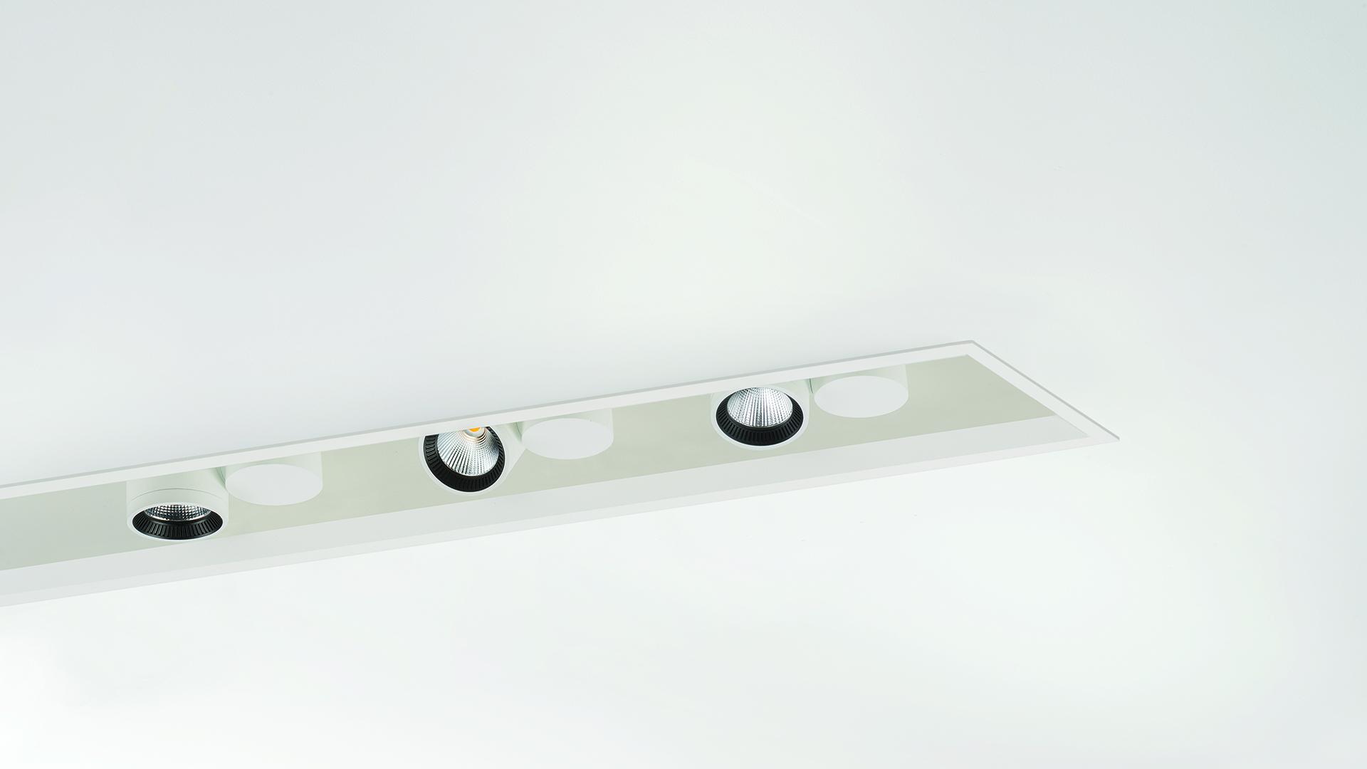 IO RECESSED PROFILE Ceiling mounted aluminium linear lighting profile for LED modules