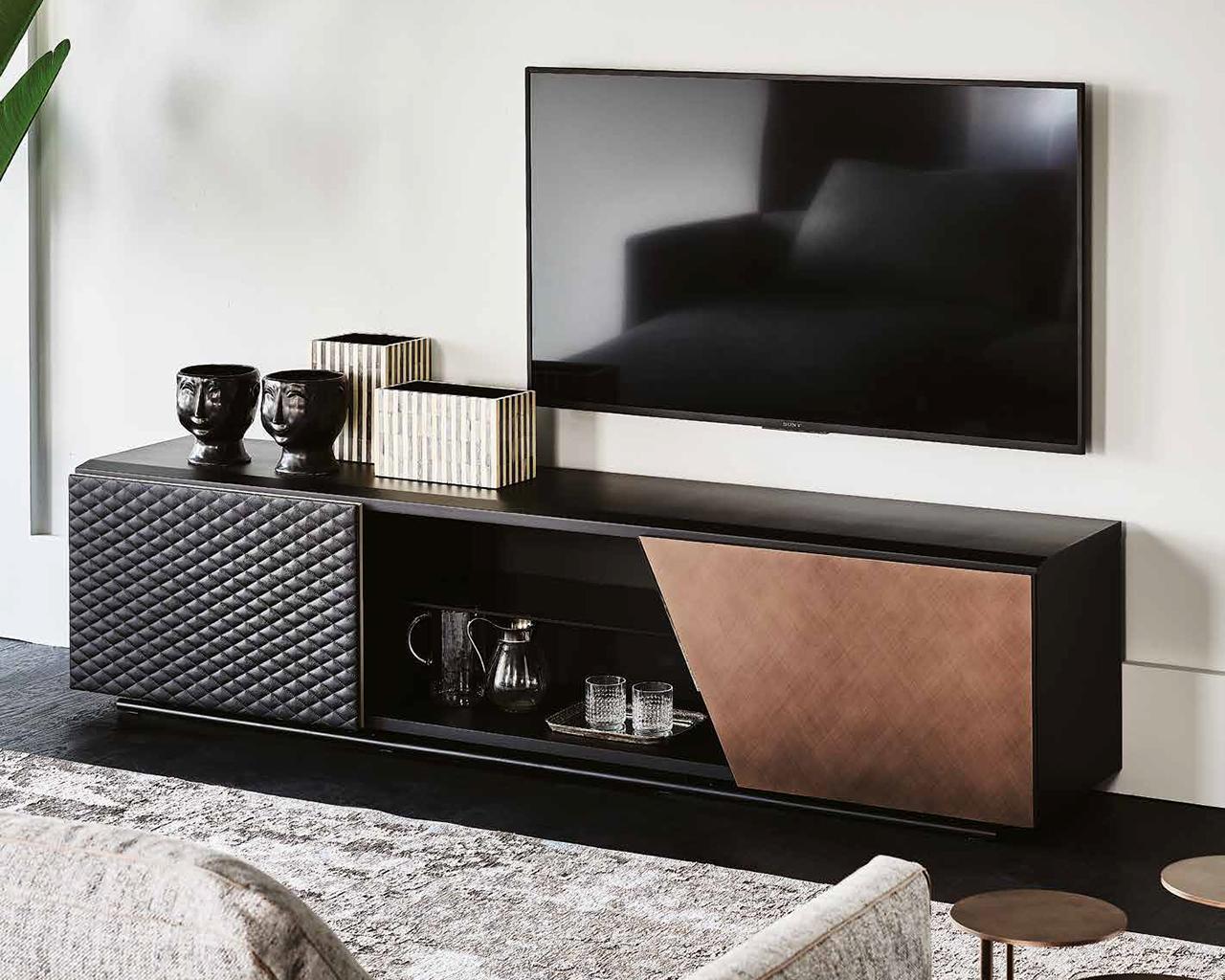 ASTON Veneer tv furniture with doors