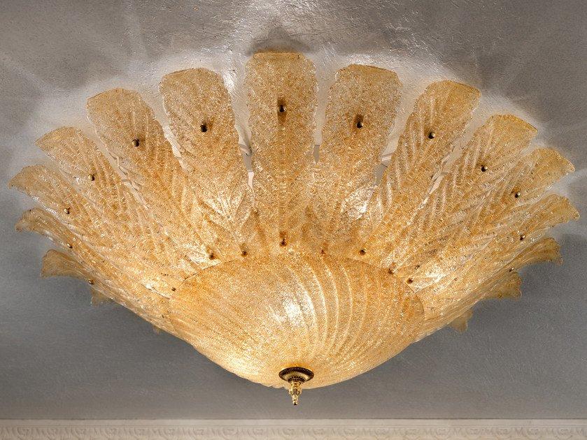GLASS VE 1112 PL6+3+3 Incandescent marble grit ceiling light