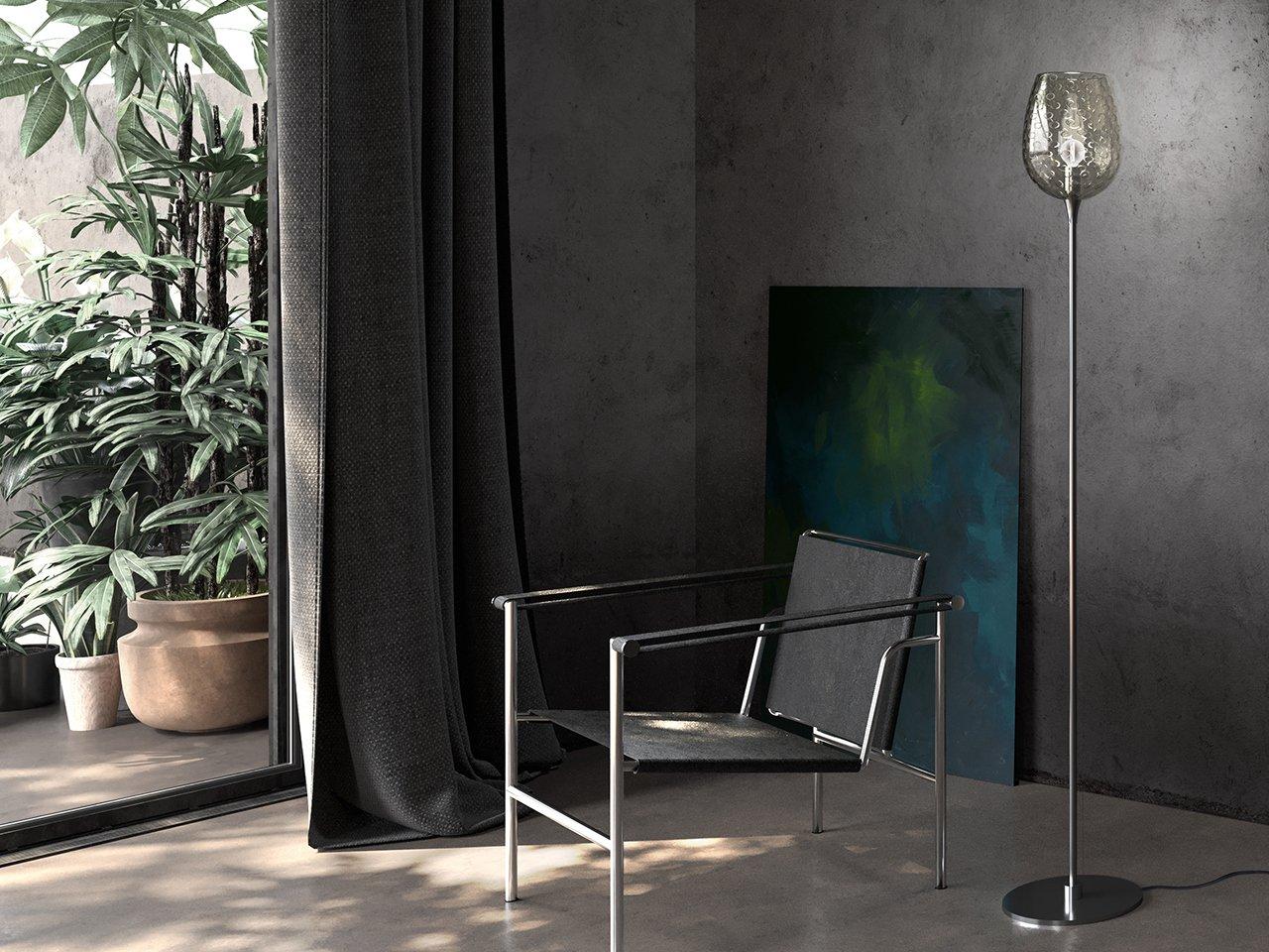 NUCE 4011/P Indirect light blown glass floor lamp