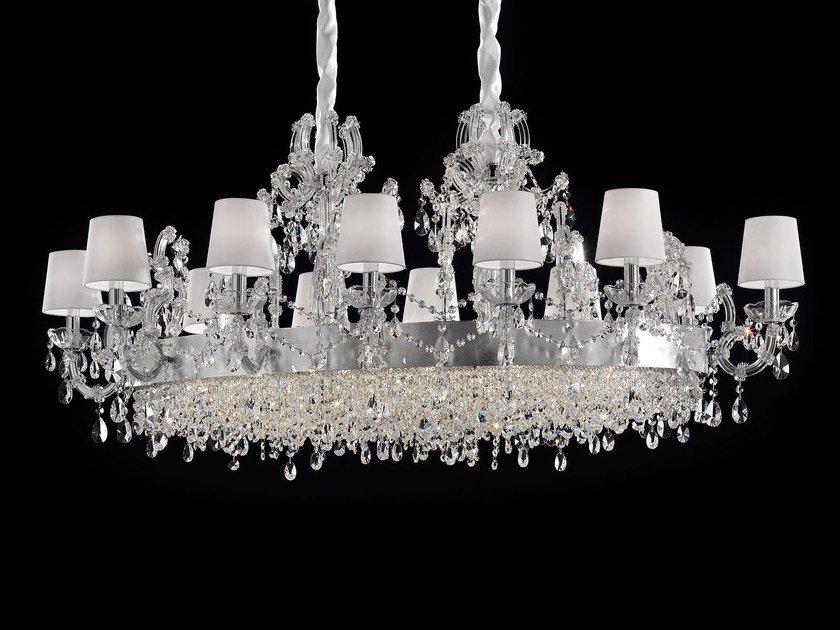 MARIA TERESA VE 921 24/ 32 Painted metal chandelier with crystals
