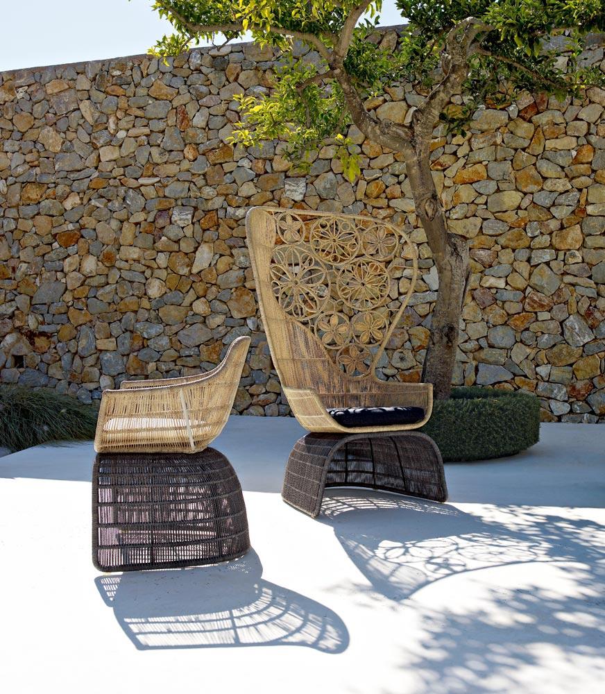 CRINOLINE Polyethylene garden armchair