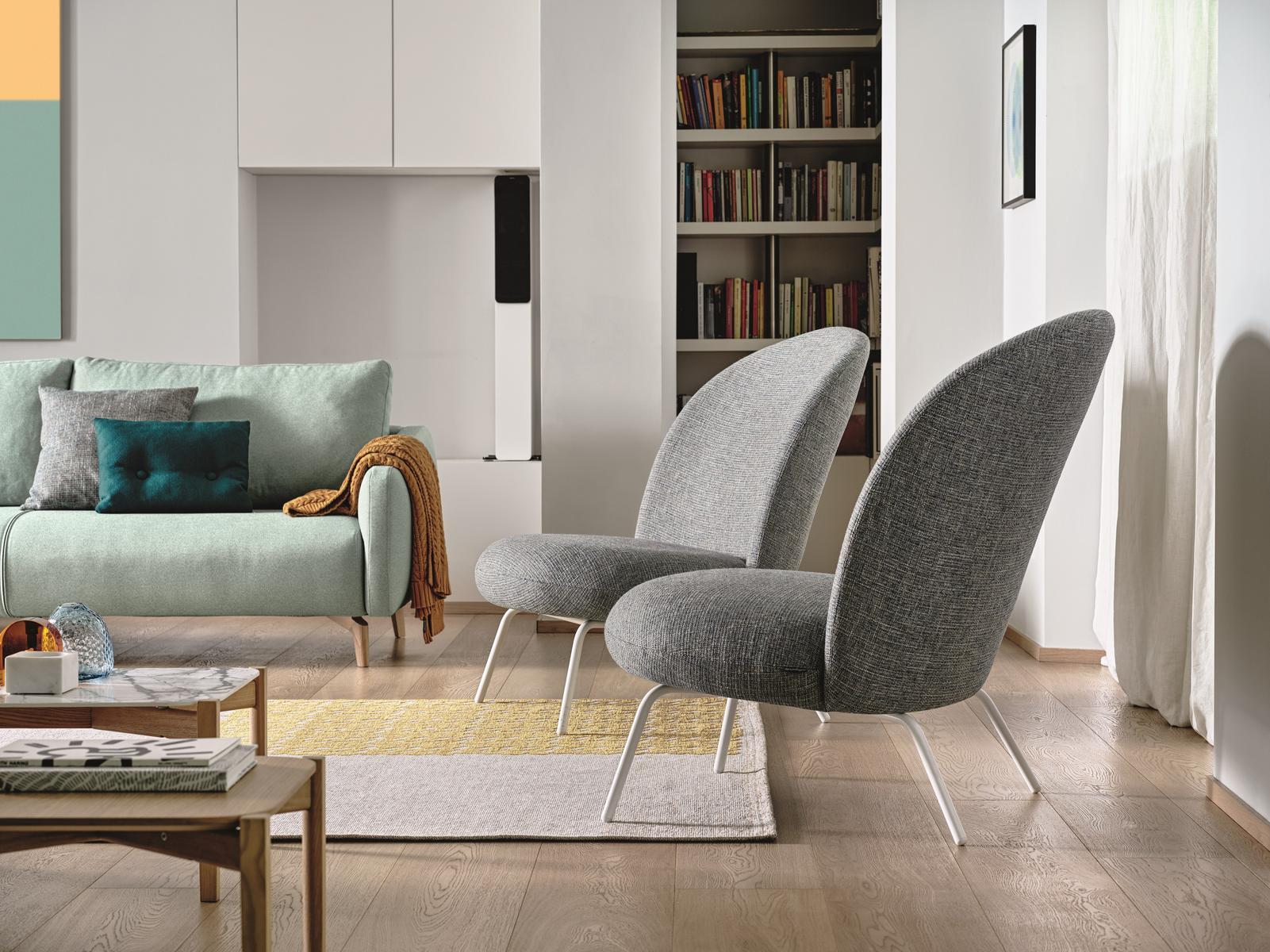 PUFFY Upholstered fabric easy chair