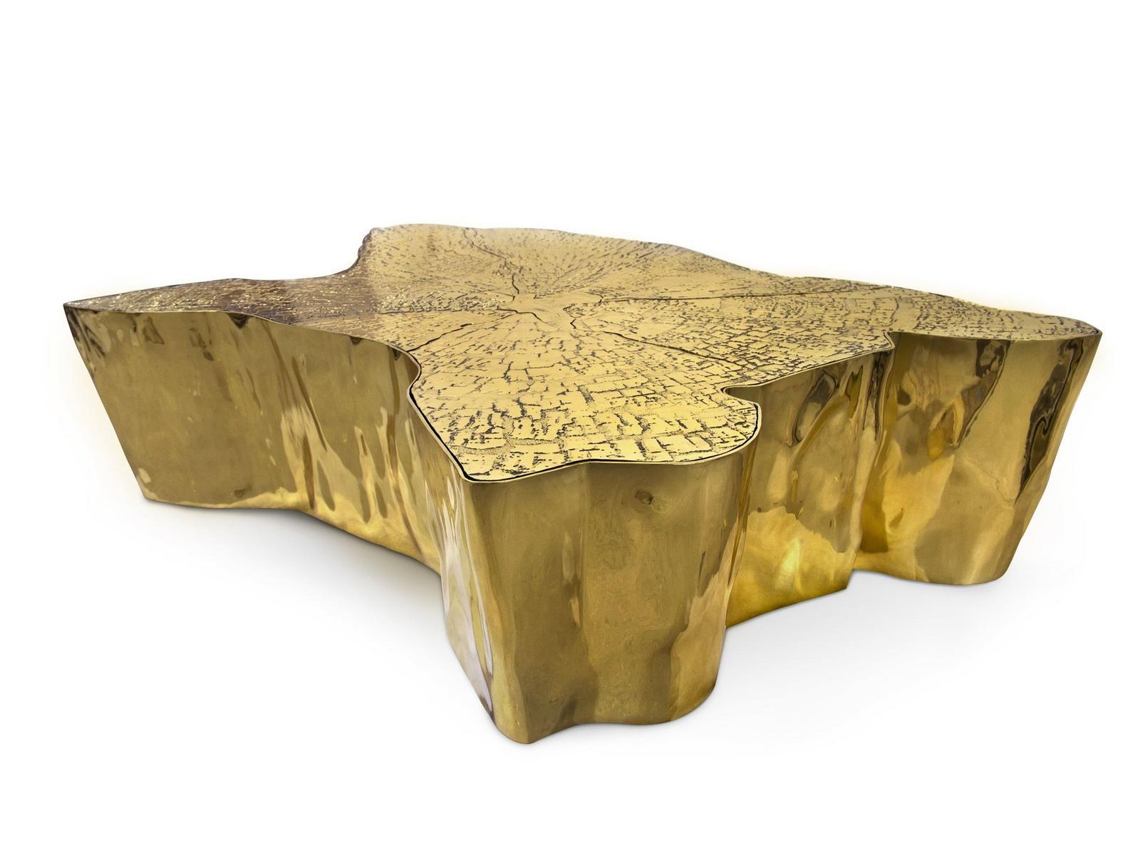 EDEN Low aluminium coffee table for living room