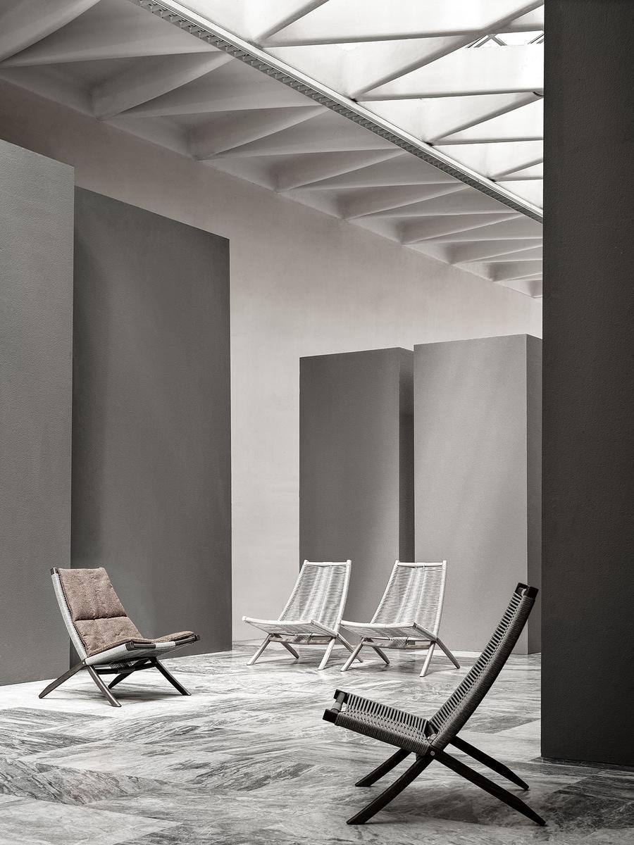 HULI Rope, fabric and ash armchair
