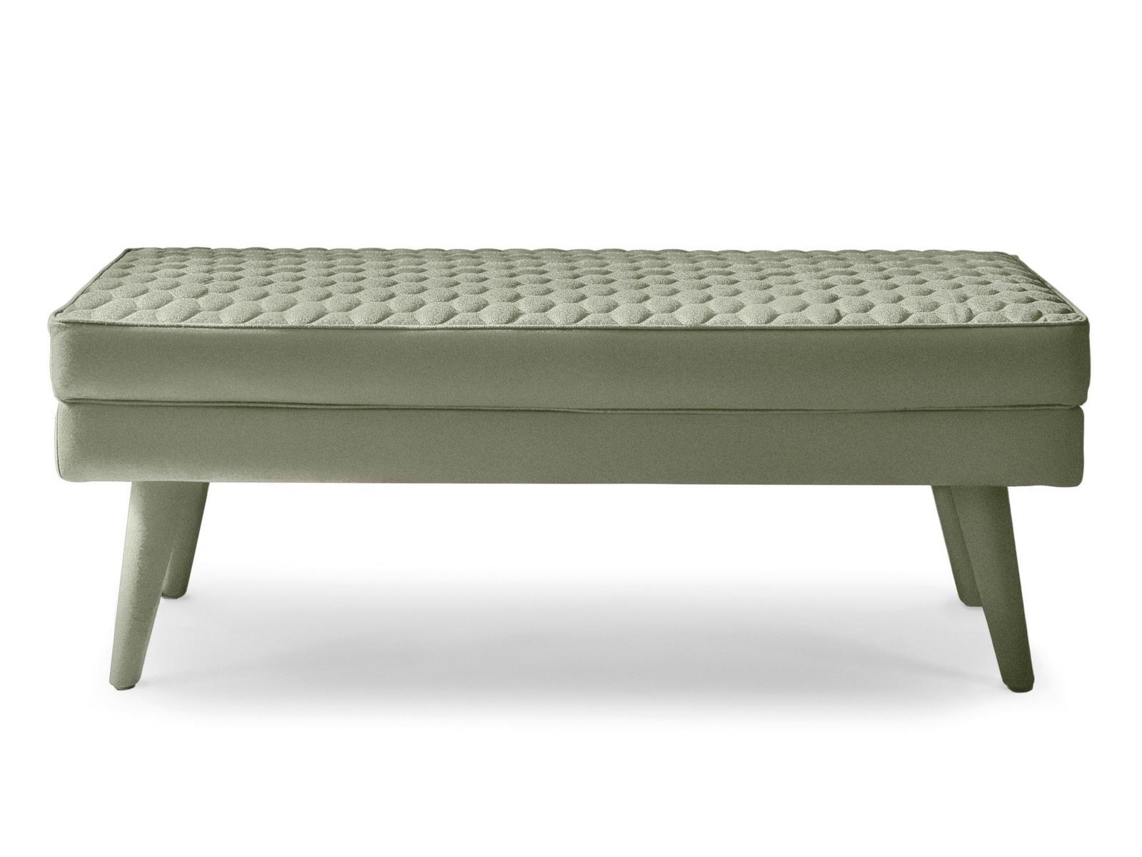 COROLLE Contemporary style upholstered fabric bench