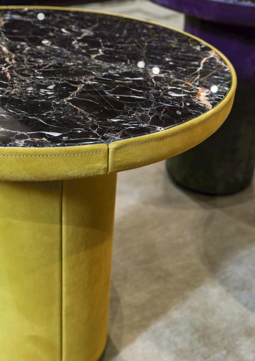 RE Round stone coffee table