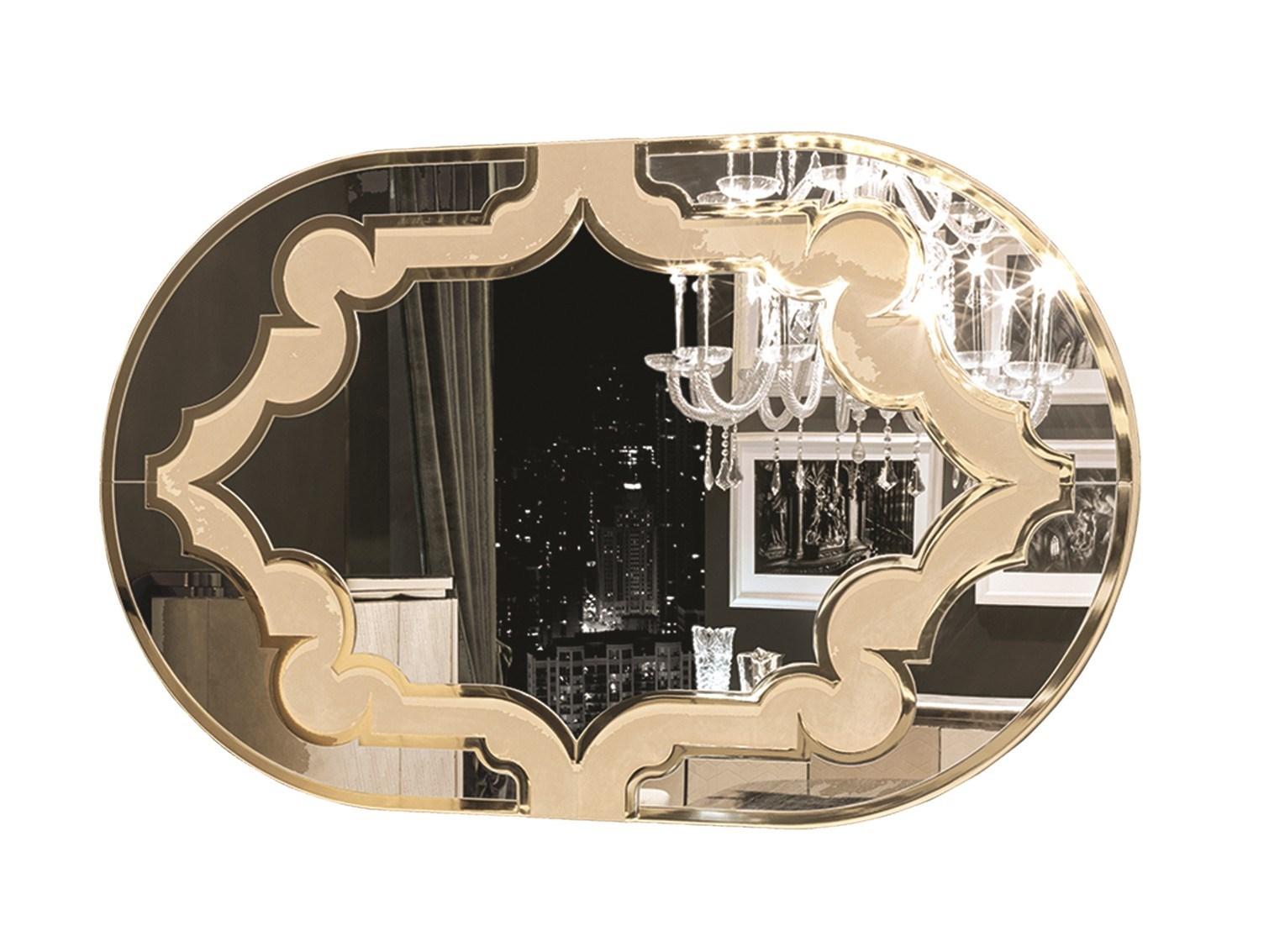 BYRON Oval glass mirror