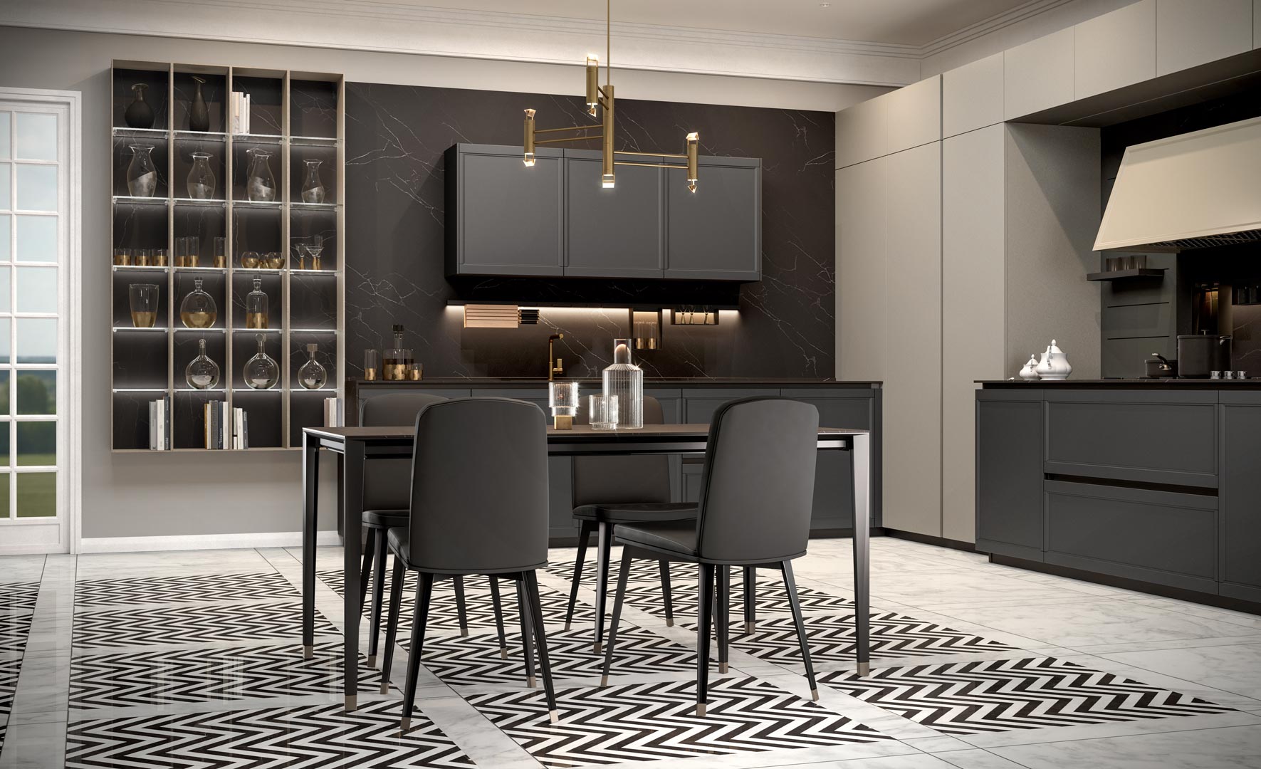 FLAVOUR Lacquered kitchen