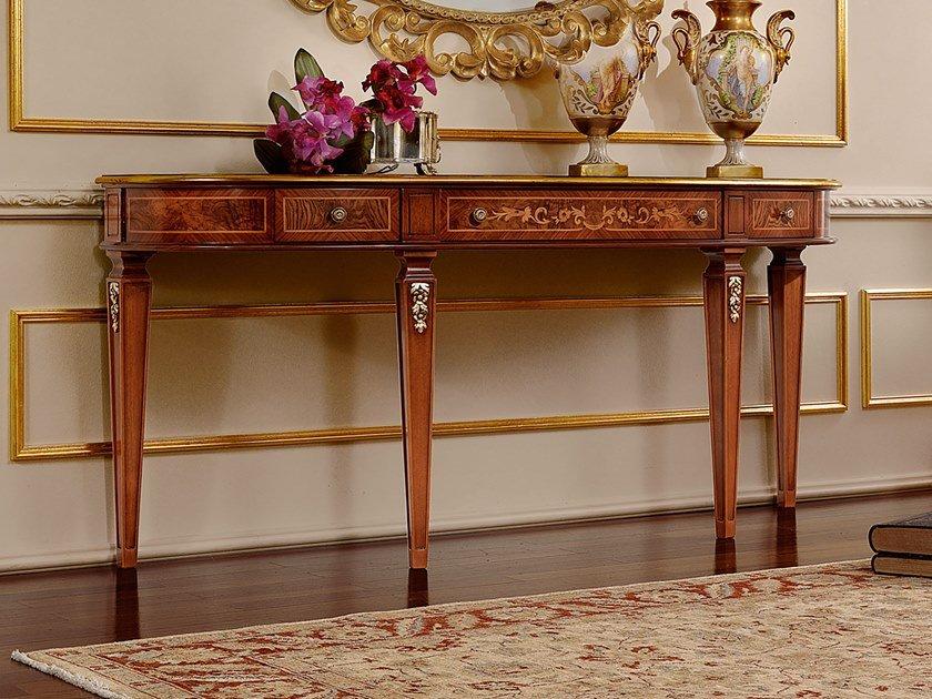REGGENZA LUXURY Demilune console table with drawers