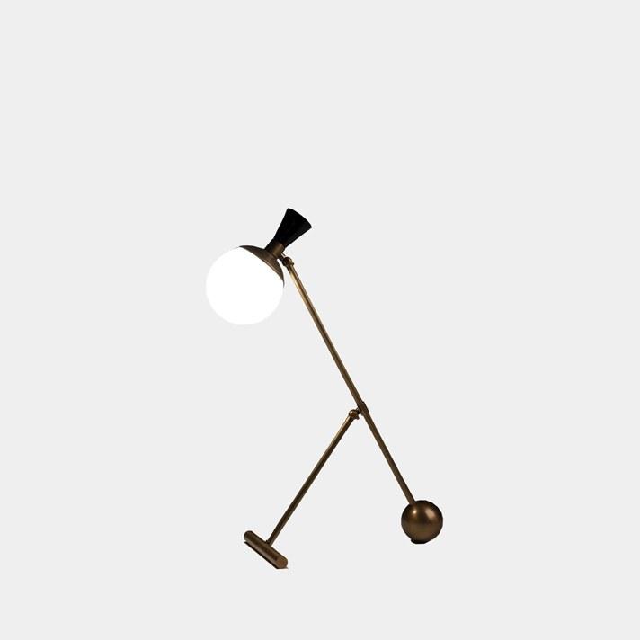 IGLOO Brass and glass table lamp